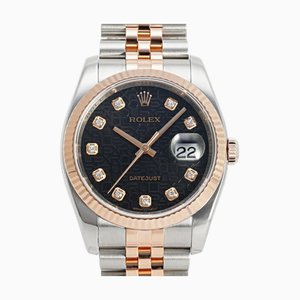 ROLEX Datejust 116231G Reloj con esfera negra para hombre