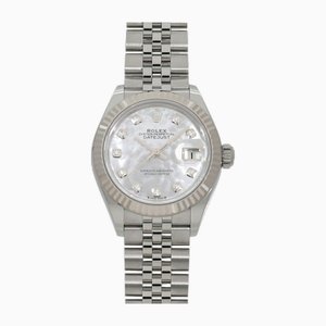 White Shell and Diamond Ladies Watch from Rolex