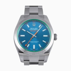 ROLEX Milgauss 116400GV Z blue dial watch men's