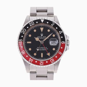 ROLEX GMT Master 2 Fat Lady Tritium 16760 Montre SS Homme Remontage Automatique Cadran Noir