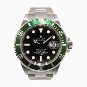 ROLEX Submariner 16610LV Automatic Green D Number Watch Men's