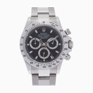 ROLEX Daytona Nashiji 116520 Men's SS Watch Automatic Black Dial