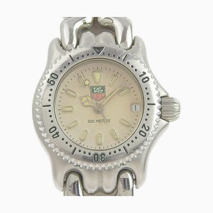 Reloj de cuarzo para mujer TAG HEUER Cell Professional con esfera en crema S99 008M