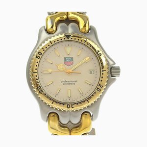 TAG HEUER Professional Watch Combi Cell Series S95.713K Stainless Steel x Gold Plated Swiss Made Silver/Gold Quartz Ivory Dial Boys