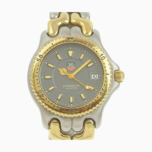 TAG HEUER Professional Sel WG1220-KO Stainless Steel x Gold Plated Quartz Analog Display Boys Gray Dial Watch