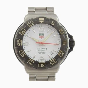 TAG HEUER Formula 1 Date Montre à Quartz pour Homme avec Batterie Cadran Blanc WAC1111 0