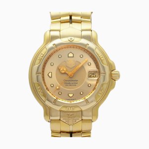 TAG HEUER HEUER 6000 Series Chronometer WH514 Gold Dial Watch Men's