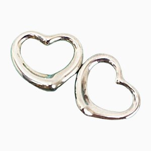 Lámpara colgante con forma de corazón abierto de plata de Tiffany & Co.. Juego de 2