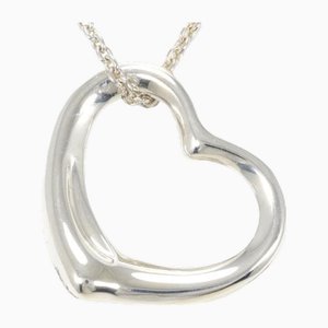 Collar con corazón abierto de plata de Tiffany & Co.