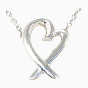 Collar de corazón amoroso de plata de Tiffany & Co.