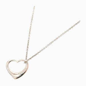 Collar de corazón abierto de plata de Tiffany & Co.