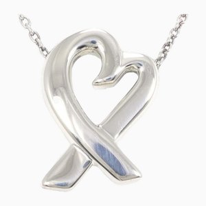 Collar de corazón amoroso de plata de Tiffany & Co.
