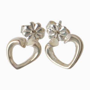 Heart Motif Earrings in Sterling Silver by Paloma Picasso for Tiffany & Co., Set of 2