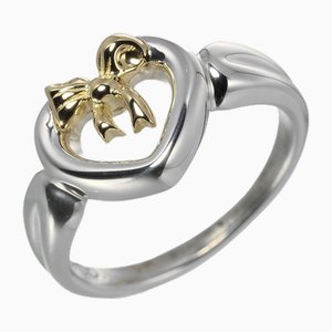 Silberner Heart Ribbon Ring von Tiffany & Co.