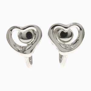 Aretes de corazón abierto de plata de Tiffany & Co.. Juego de 2