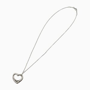 Collar de plata con corazón abierto de Tiffany & Co.