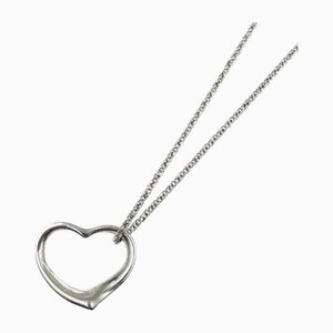 Silberne Halskette mit offenem Herz von Tiffany & Co.