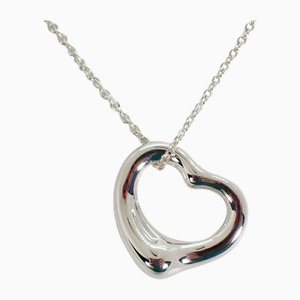 Tiffany 925 Open Heart Pendant Necklace