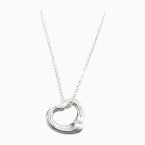 Collar de corazón abierto de plata de Tiffany & Co.