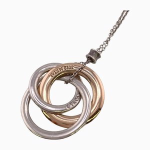 Ineinandergreifende Kreis Halskette aus Silber von Tiffany & Co.