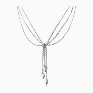 Swing Leaf Motif 3 Row Silver Necklace from Tiffany & Co.