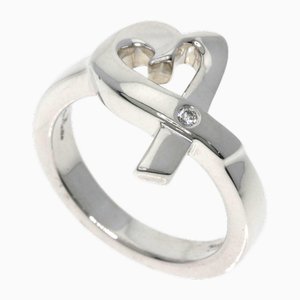 Anello Loving Heart 1P con diamanti in argento di Tiffany & Co.