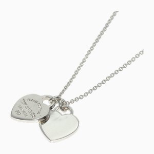 Double Heart Necklace in Silver from Tiffany & Co.