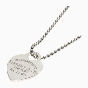 Return Toe Heart Tag Necklace in Silver from Tiffany & Co.