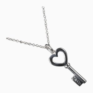 Collar con llave en forma de corazón de plata de Tiffany & Co.