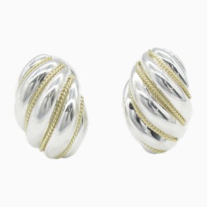 Twisted Rope Dome Shell Earrings in Silver from Tiffany & Co., Set of 2
