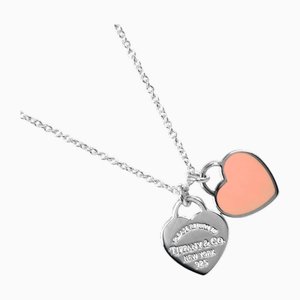Return Toe Double Heart Tag Pink Necklace from Tiffany & Co.
