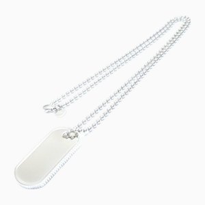 Dog Tag Coin Edge Pendant Necklace in Silver from Tiffany & Co.