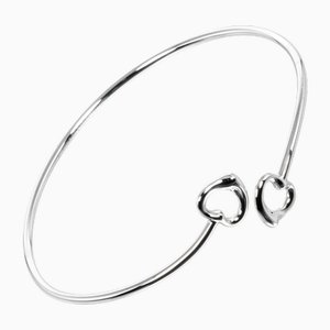 Double Open Heart Bangle in Silver from Tiffany & Co.
