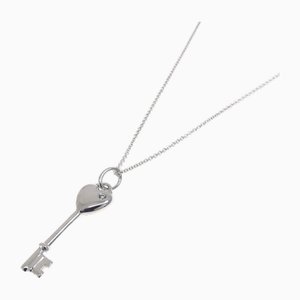 Collar Heart Key 1P de diamantes de plata de Tiffany & Co.