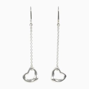 Silberne Ohrringe mit offenem Herz von Tiffany & Co., 2 . Set
