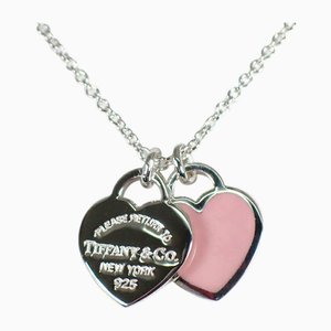 Emaillierter Return to Double Heart Tag Anhänger von Tiffany & Co.