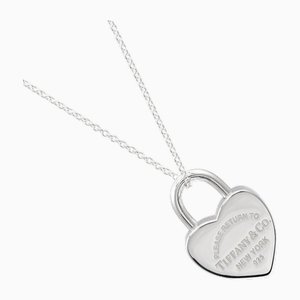 Return to Heart Lock Necklace in Silver from Tiffany & Co.