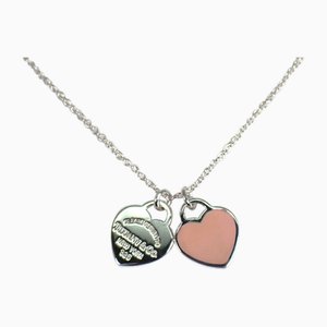 Emaillierter Return to Double Heart Tag Anhänger von Tiffany & Co.