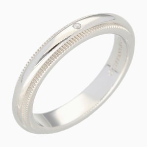 TIFFANY & Co. Milgrain Wedding Band Ring No. 6 Diamond Ladies