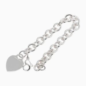 Bracciale con targhetta a forma di cuore in argento di Tiffany & Co.