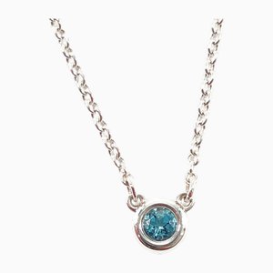 Aquamarine By the Yard Elsa Peretti Necklace in Silver from Tiffany & Co.