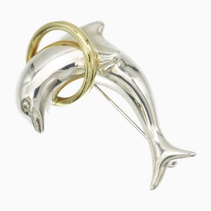 Delfinbrosche in Silber von Tiffany & Co.