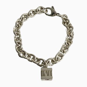 Bracciale a catena in argento con motivo Atlas Cube di Tiffany & Co.