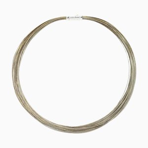 TIFFANY & Co. Collar de cordón de acero inoxidable 39cm Collar de plata 925 SV