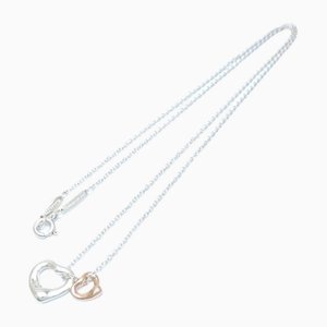 Double Open Heart Necklace in Silver from Tiffany & Co.