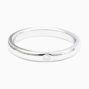 TIFFANY Anello a fascia impilabile Elsa Peretti 1P Diamond Platinum Fashion Diamond Band Ring Carat/0.02 Silver