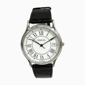 TIFFANY Classic Round Quartz White Dial Watch Men's