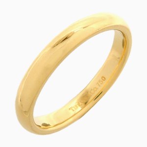 TIFFANY 750YG Band Women's Ring 750 Yellow Gold Size 9.5