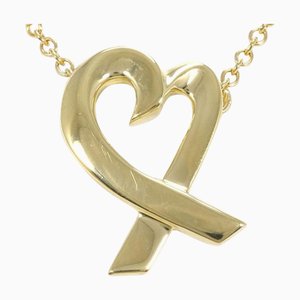 Collar TIFFANY Loving Heart K18YG Peso total Aprox. Joyería de 2.7g 41cm