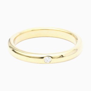 Anillo de banda apilable TIFFANY Elsa Peretti Oro amarillo [18K] Anillo de banda de diamantes de moda Quilates / oro 0.02